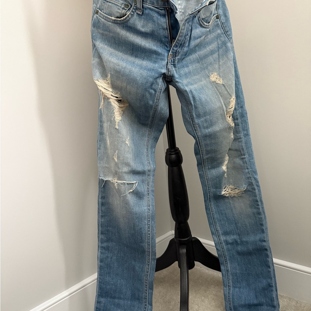 Women’s Rag and Bone Blue Distressed Jeans